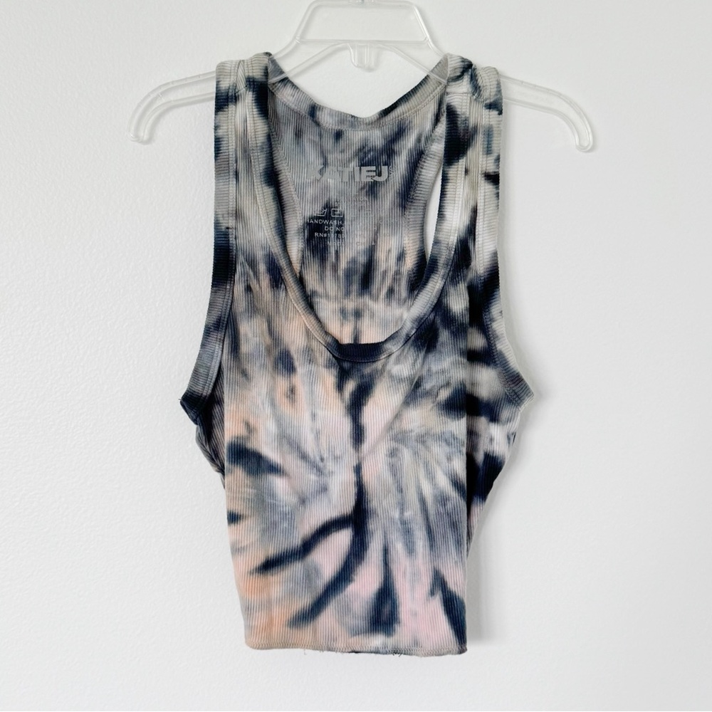 Black Katie J NYC Tie Dye Tank Top XL